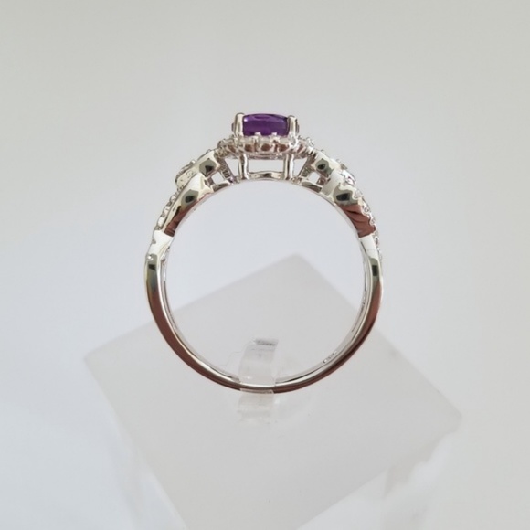 Sterling & Natural Amethyst Ring - Picture 4 of 8